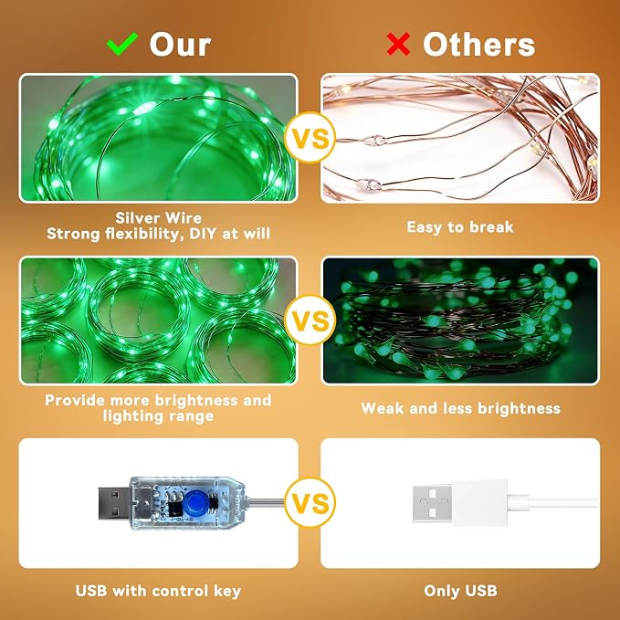 300LED Fairy Curtain Lights 9.8ft x 9.8ft LED Dimmable Twinkle Lights | with Remote and Timer USB Plug in 8 Modes String Lights for Bedroom Indoor Outdoor Party Christmas Decor, Green