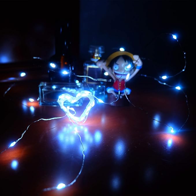 YJFWAL 24 Packs Fairy Lights Battery Operated, LED String Lights 10.2FT 30LEDs Waterproof Copper Wire Firefly Light, Mini Starry Moon Lights for DIY Crafts Wedding Party Christmas Decor (Cool White)