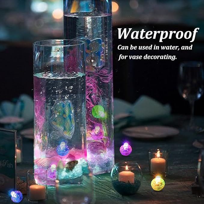 AIKEI 100pcs LED Balloon Lights, Mini Round Balls Lights Long Standby Time Lamp Waterproof for Balloon Paper Lantern Easter Decor Halloween Christmas Birthday Party Wedding Decoration