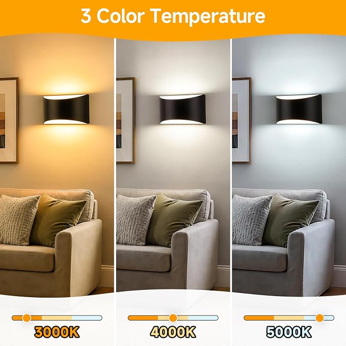 Battery Operated Wall Sconce Set of 2, Rechargeable Wall Lights | Large Black Wireless Wall Mount Lights 3000K Bulbs, Touch & Remote Control, Clear Glass, Cordless Dimmable Indoor Lamp