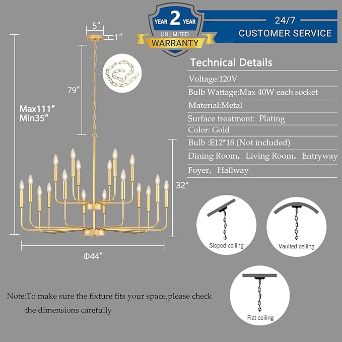 Gold Chandeliers for Dining Room Light Fixture Over Table, Modern Farmhouse Chandeliers for Living Room,12-Lights Industrial Metal Candle Lighting Fixtures for Entryway Kitchen Island Foyer