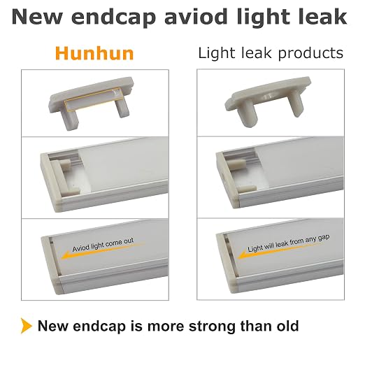 hunhun 10-Pack 6.6ft/ 2Meter U Shape LED Aluminum Channel System with Milky Cover, End Caps and Mounting Clips, Aluminum Profile for LED Strip Light Installations, Very Easy Installation