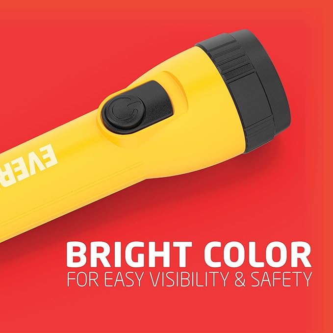 Eveready LED Flashlight Bright Reliable Flashlights for General Purpose, Great for Camping, Car, Emergency Storm Power Outage Handheld Flashlight (Batteries Included)
