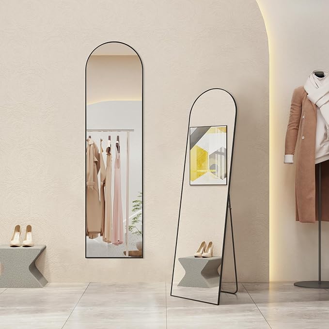Arched Mirror Full Length, 16"x59" Body Wall Mirror