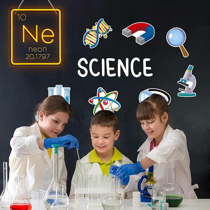 Ne Neon Sign Science Classroom Decor Chemistry class Periodic Table Signs Adjustable Brightness Student LED Neon Lights Light Up Colorful Neon Signs Suitable for Classroom Science Labs