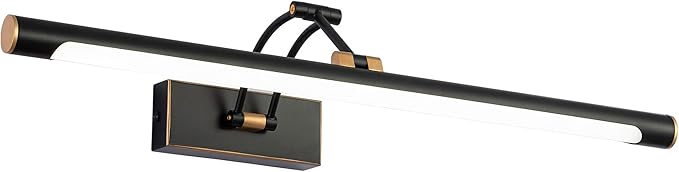 Modern Adjustable 270° Rotatable Black Gold LED Vanity Light, 23.6 Inch Black Gold Bathroom Light Over Mirror (5000K White Light)