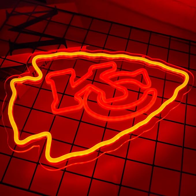 Football Neon Sign for Wall Decor Football Neon Light for Man Cave or Garage Birthday Gifts for Men with Dimmable Rugby Team Logo Light Up Sign for Bar Dorm Party Game Room Size 16.1*10.6In(ZYLD058)