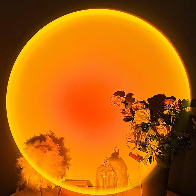Sunset Lamp Projector,360 Degree Rotation Sun Lamp Led Night Light with USB Port,Sunset Lamp for Room Decor, Photography,Tiktok Live,Christmas Gifts for Women