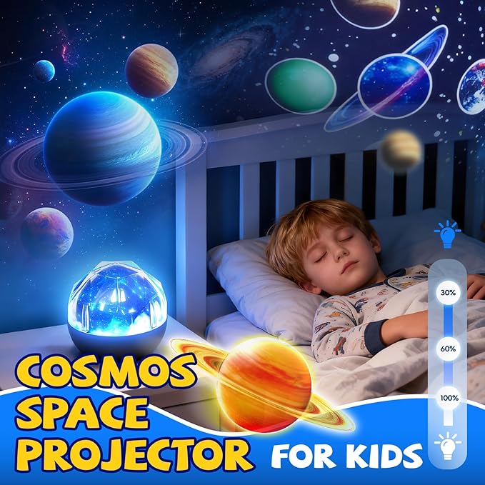 TOURACE Solar System Projector, Star Night Light for Kids, Planet Toys, Space Light, Universe Projectór, Space Lamp, Teen boy Girl Bedroom, Planets Toy, Planetarium Projector, Boys Gift, Christmas.