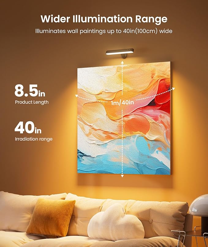 Rechargeable LED Wall Sconces 7500mAh Battery Operated Wall Lamps for Bedroom, Touch and Remote Control, 3 Colors Wall Lights 360° Rotate Dimmable Brightness with 15 RGB Colors,Black 4 Pack