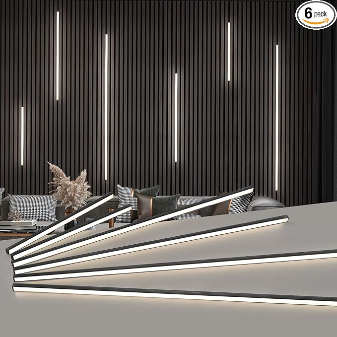 Art3d LED Recessed Lighting Kit - 6pcs Self-Adhesive White LED Light with Smart Switch, 3000k Touching Switch Light for Wood Slat Wall Panels, Headboards, Stairs, Under Cabinet, Home Decor
