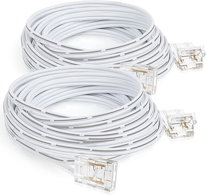 HitLights Extension Cable Wire Cord LED Strip Connectors 2Pcs 6FT 10mm 2 Pin Led Light Strip Jumper Connectors for Led Strips Single Color SMD 2835 5050 COB LED Strip Lights