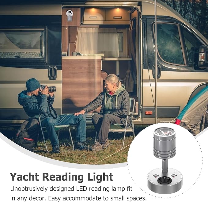 12 Volt RV Lights, 3W 3000K RV Interior Led Lights, Adjustable Wall Reading Lamp Bedside Eye Protection Reading Lamp, Flexible Lighting for Camper Van Travel Trailer Truck Boat Interior Lig