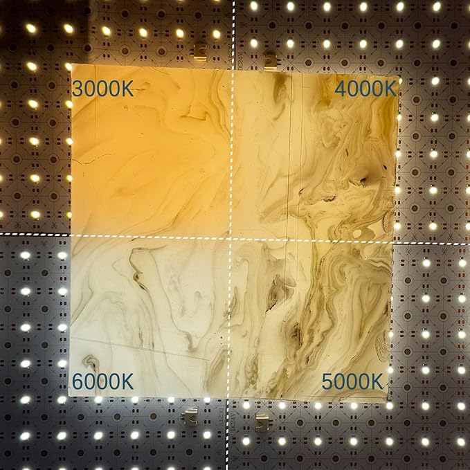 4-Pack LED Backlight Sheet 24V 36W 5000K White, 19.3X9.6 inches Each Unit, Dimmable Flexible LED Panel Sheet for Backlit Translucent Stone/Marble/Onyx/Quartz Countertops Walls