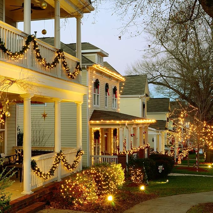 LED String Lights 99ft 300 LEDs 2 Packs Fairy Lights, Dimmable Outdoor/Indoor Starry String Lights, Warm White Copper Lights with Remote for Garden Room Patio Party Decor