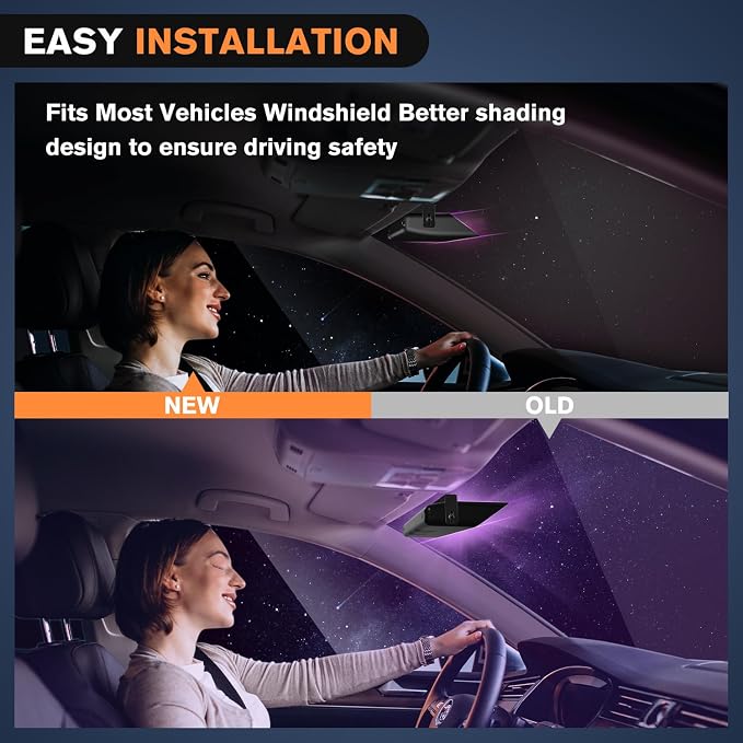 Nilight 32LED Purple White Emergency Dash Strobe Lights with Controller | Suction Cups Warning Hazard Interior Front/Rear Windshield Deck Split Light Bar for Trucks Construction Vehicles