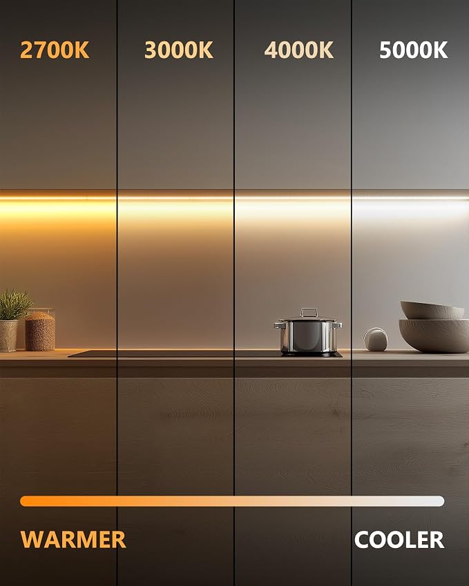 HitLights COB LED Strip Lights Warm White 2700K, 16.4ft 12V Tape, UL Listed | 2640 LEDs, 426 lm/ft, CRI 90+, IP30, High Density, Cuttable, Rope Lighting for Kitchen Cabinets, Power Source Not Included