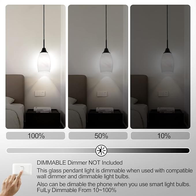 Viinew Mini Glass Pendant Light,3-Pack White Oval Glass Hanging Light | Handblown White Oval Glass Lamp Ceiling,Art Glass Hanging Light,4.72" Small Chandelier for Dining Room Kitchen