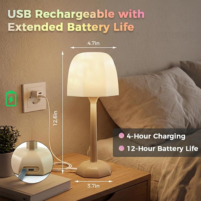 RICHMYC Waterproof Shower Lamp, 16 Colors Ocean Wave Projector with Remote | Cordless Rechargeable Night Light, Ambient Mood Lighting for Inside Shower, Bathroom, Bathtub, Spa