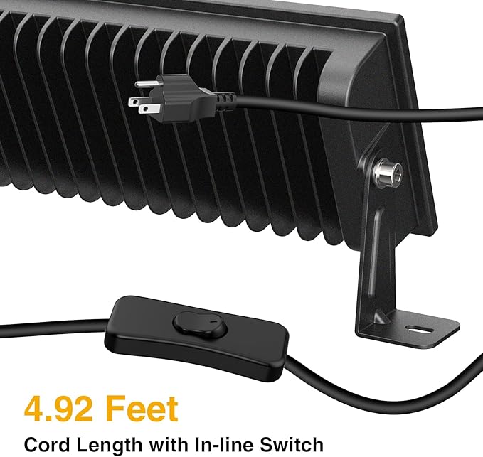 Onforu LED Shop Lights,100W 14000lm Ultra Bright LED Work Lights with Plug,6500K Daylight White Garage Light,IP66 Waterproof Lighting for Garage Warehouses Workshop(2 Pack)