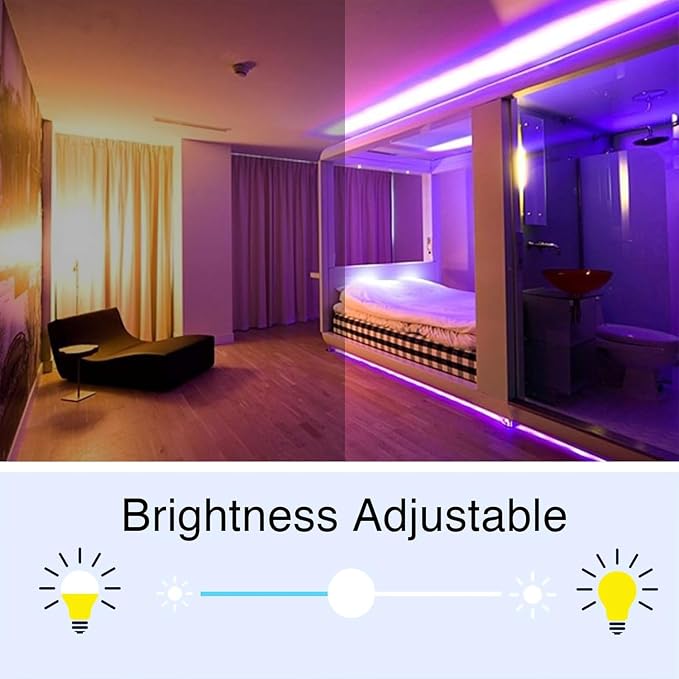 VOLIVO 130FT LED Strip Lights RGB Color Changing | 44-Key IR Remote Control, LED Lights for Bedroom, Home Decor Lighting
