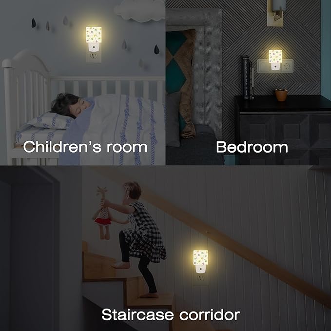 Mardi Gras Carnival Night Light Plug into Wall,Fleur de Lis and Beads Dusk to Dawn Night Light Plug in,0.5w Energy Saving Sleep Friendly NightLight for Kids Boys Girls Home Decor