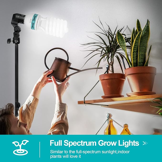 EMART Full Spectrum Light Bulb, 105W CFL Light Bulbs for Photography 1Pack | 5500K E26/E27 Spiral Light Bulbs for Softbox Lighting Kit, Replacement Lamp for Video Studio, Household Use, Portrait Photo