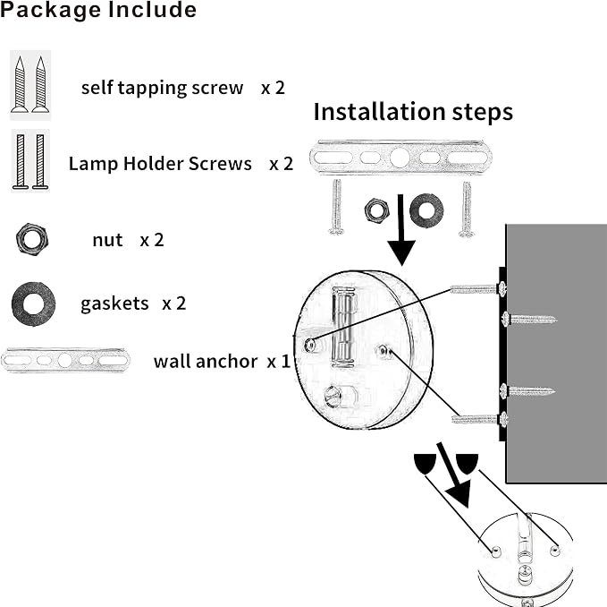 Wall Lamp Plug in with USB and 2 Pin Socket,Wall Mount Lights That Plug in Cord and Switch,Wall Mount Lights for Bedroom Reading Lamps,Nightstand(Bulbs Not Included)