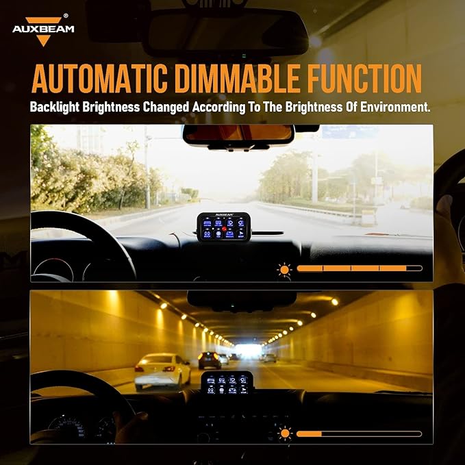 Auxbeam 8 Gang Switch Panel BA80 Automatic Dimmable LED Touch Control Panel Box Electronic Relay System Car Touch Switch Box Universal for Truck ATV UTV Boat Marine SUV Caravan -Blue, 3 Years Warranty