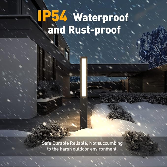 MVBT 71 Inches High Landscape Path Light, Outdoor Modern Luxury LED IP54 Waterproof Landscape Bollard Lighting for Lawn Patio Courtyard Driveway Pathway Decoration with High Voltage Wired