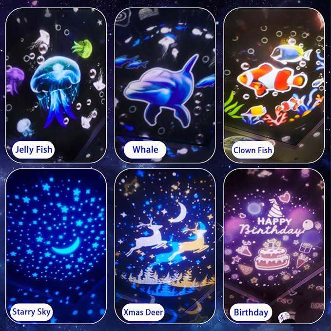 Ocean Star Sky Night Light Projector for Kid, Constellation Galaxy Projector, 360 Degree Rotating Nebula Starry Projection Lamp