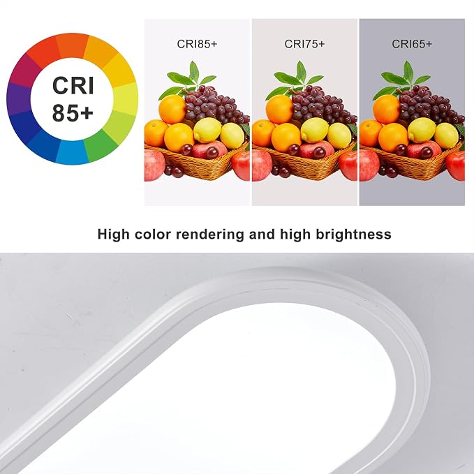 27.6-Inch Dimmable LED Linear Ceiling Light, 36W Low Profile | Ultra-Thin White Fixture with APP & Remote, 3000K-6500K, 10%-100% Brightness for Kitchen, Bedroom, Hallway and Study
