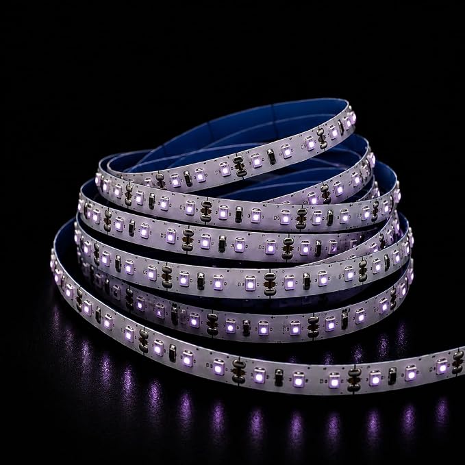 850nm IR Illuminator LED Strip Light, 600 LEDs High Density Infrared Tape (SMD 2835), Faint Red Glow Deterrent Night Vision for Security Camera Garage Driveway Backyard, 16.4ft/5m 12V