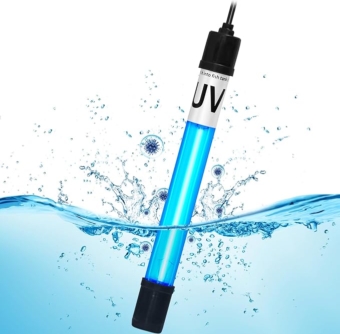 Aquarium Light 7W for 55-155 Gallon CTUV-H5F/ CTUV-H8F/JUP-03/S8F Replacement Bulb Submersible Clean Green Lamp for Cloudy Fish Tank Pond Pools Fountains Crystal Clear