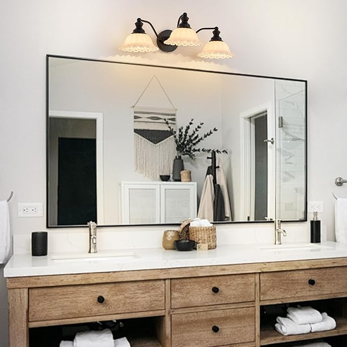 Black 3 Light Vanity Light Modern Bathroom Vanity Light Fixture