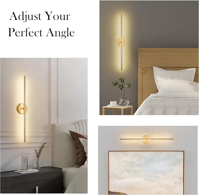 KARTOOSH Battery Operated Wall Sconces Set of Two Wireless Wall Lights | Rechargeable Wall Sconce with Remote 350°Rotate Dimmable 3000K LED Wall Lamp for Living Room, Bedroom, Hallway