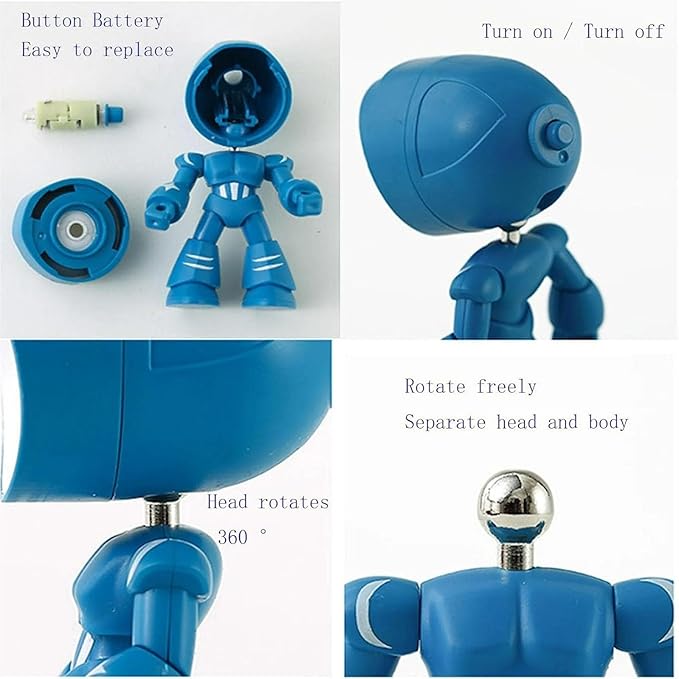 LED Mini Night Light,Adjustable Cute Cartoon Robot Companion Table Light,Bedside Reading Book Lamp for Bedroom,Office,Thanksgiving Gifts