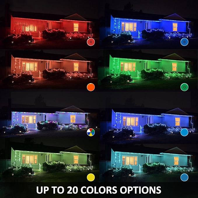 Rope Lights Outdoor, 80ft 240LEDs Rope Light, Waterproof String Lights for Christmas Garden Tree RV Patio Party Boho Decor (Multicolors)