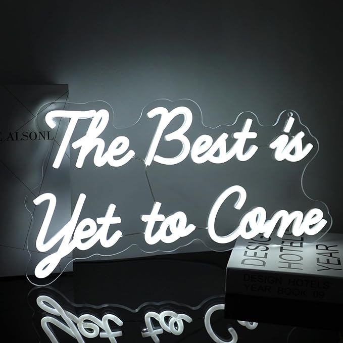 The Best is Yet to Come Neon Sign Led Neon Lights Neon Signs for Wall Decor Light Up Sign for Birthday Party Club Gift