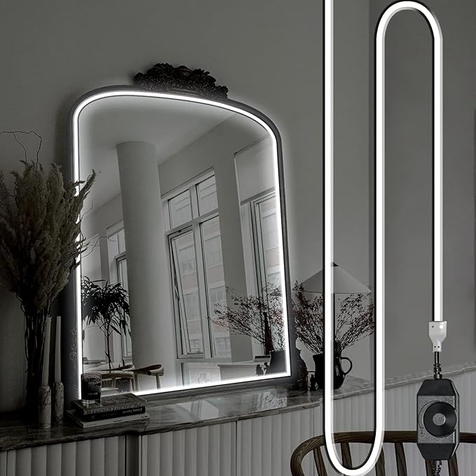 White 6000k Mirror Light,10ft 360 LED Hollywood Style Vanity Make Up Light,Ultra Bright White LED Neon Light,for Makeup Vanity Table & Bathroom Mirror,Mirror Not Included