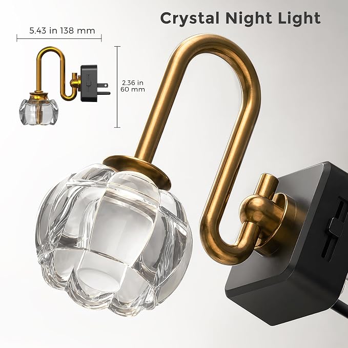 L LOHAS LED Night Lights Plug into Wall, 3000K Soft White | Floral Night Lights with Dusk to Dawn Sensor, 0-100lm Adjustable Brightness, for Hallway Bedroom Stairway