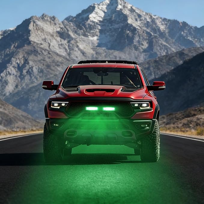 Nilight 6 Inch Green LED Light Pods 2 PCS 60W Flood Spot Combo Beam Off Road Driving Fog Fishing Hunting Emergency Safety Signal Trailer Lighting for 12V 24V ATV UTV Pickup Truck Tractor Boat