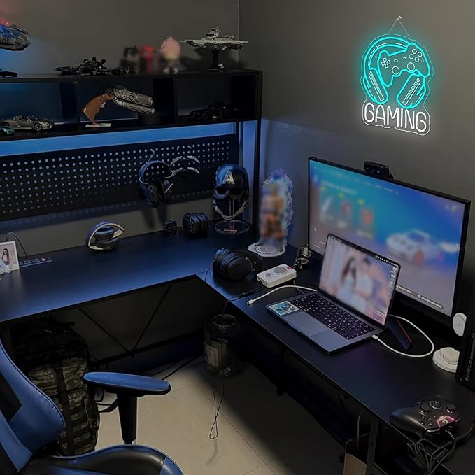 Gamerneon Gaming Neon Sign LED Neon Signs for Wall Decor Neon Light Game Room&Man Cave Game Club Led Lights for Esports Arenas Children Gift for Boys