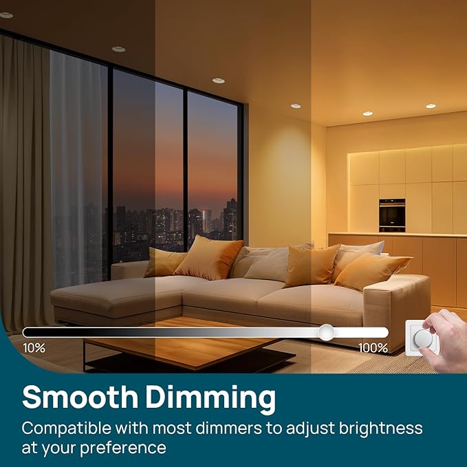 Linkind BR30 LED Flood Light Bulbs Indoor, 65W Equivalent Dimmable LED Recessed Bulbs, 10W 850 Lumens, 2700K Soft White E26 Base, Recessed Can Light Bulb for Bedroom Dining Room Bathroom, 2 Packs