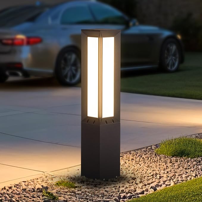 MVBT 31.5" Solar Pathway Lights Outdoor, Dusk to Dawn Landscape Path Lights | IP65 Waterproof Bollard Light Outdoor, 3000K Solar Lamp Path Light, Commercial Pathway Lighting for Driveway Garden Walkway