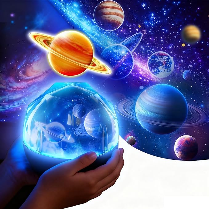 TOURACE Solar System Projector, Star Night Light for Kids, Planet Toys, Space Light, Universe Projectór, Space Lamp, Teen boy Girl Bedroom, Planets Toy, Planetarium Projector, Boys Gift, Christmas.