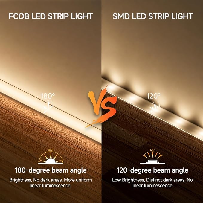BTF-LIGHTING COB LED Strip Light, UL Listed Diffused Neon Light Natural White 4000K, IP67 Waterproof 16.4FT DC12V 10mm Width LED Light for Home Indoor DIY Lighting(No Adhesive, Adapter & Controller)