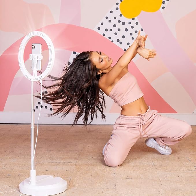 Superstar Slim - 11in Foldable Ring Light with Stand and Phone Holder | Portable for Easy Transport | 3 Adjustable Light Modes | Perfect for Videos, Stories, TikTok