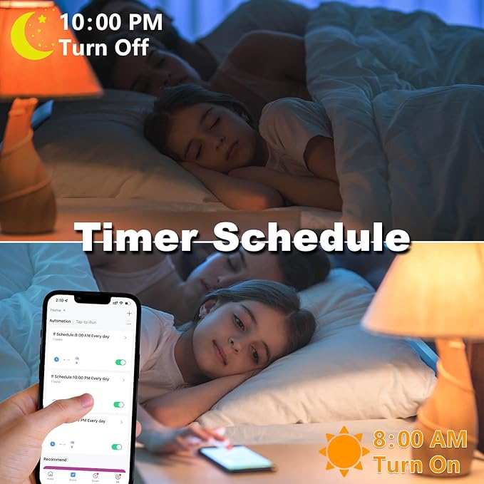 5W=40W, A15 Smart Bulb, Compatible with Alexa, Google Home, E26, Color Changing, Dimmable LED WiFi Light Bulbs, No Hub Required, 2.4GHZ WiFi Only, 400lm, 1 Pack