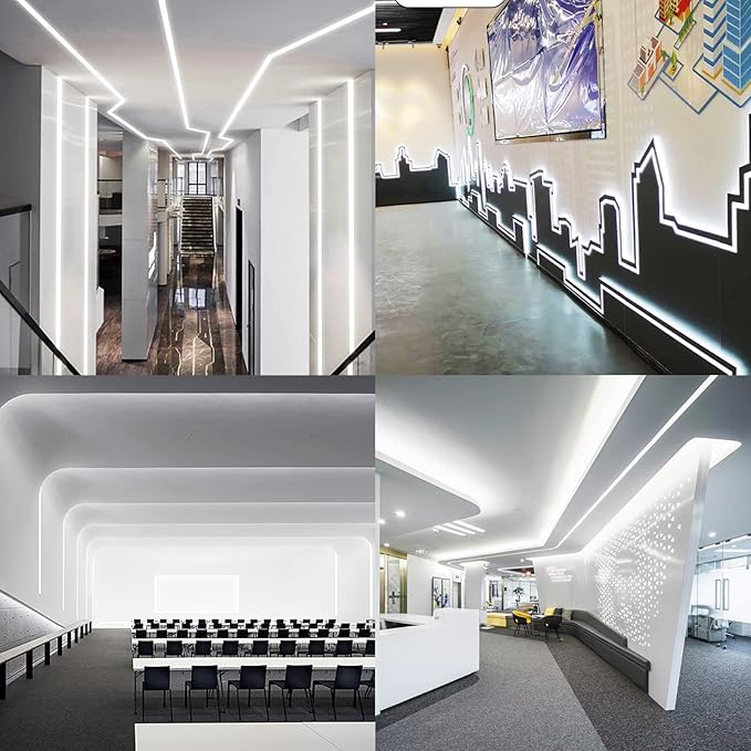 24V COB LED Strip Light Cool White 6000K 2400LEDs 16.4ft(5M) CRI 93+ 4500lm Uniform Glow Dotless Flexible IP20 Not Waterproof LED Tape Lights for DIY Bedroom Kitchen Home Decor(No Power Supply)